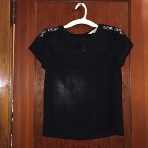 Sheer black blouse